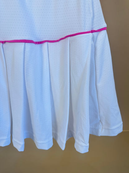 Conjunto Infantil Regata Sara Dry e Saia Fernanda Dry Badminton Branco - Siri Sport