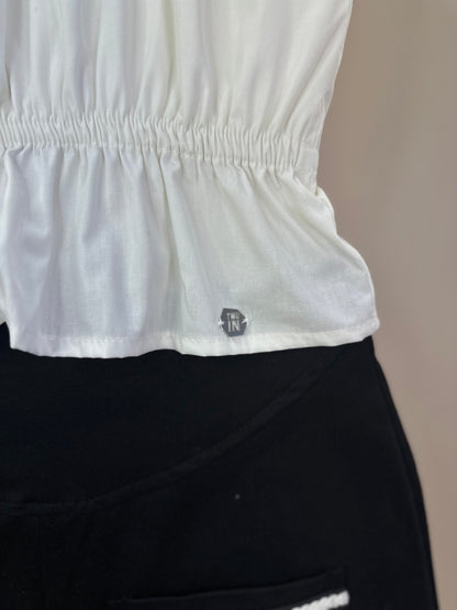 Conjunto Teen Blusa Tricoline Elástico Cintura e Saia Detalhes Bolsos - Two In