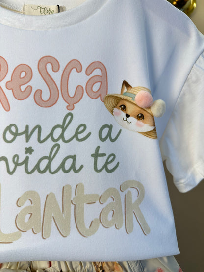 Conjunto Infantil Blusa e Shorts Estampa Ursinhas - Infanti