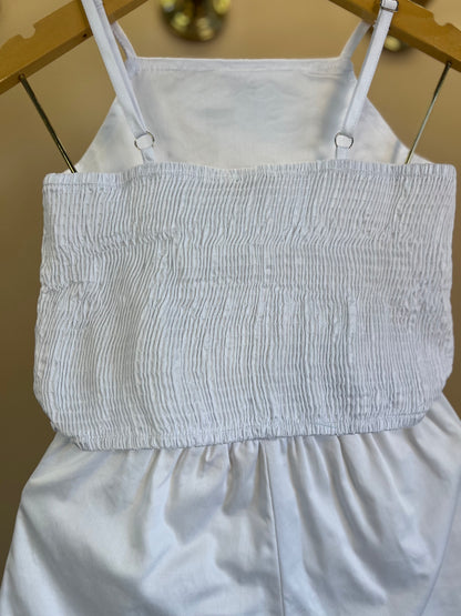Conjunto Infantil Algodão Blusa Bordada e Shorts Branco - Petit Cherie