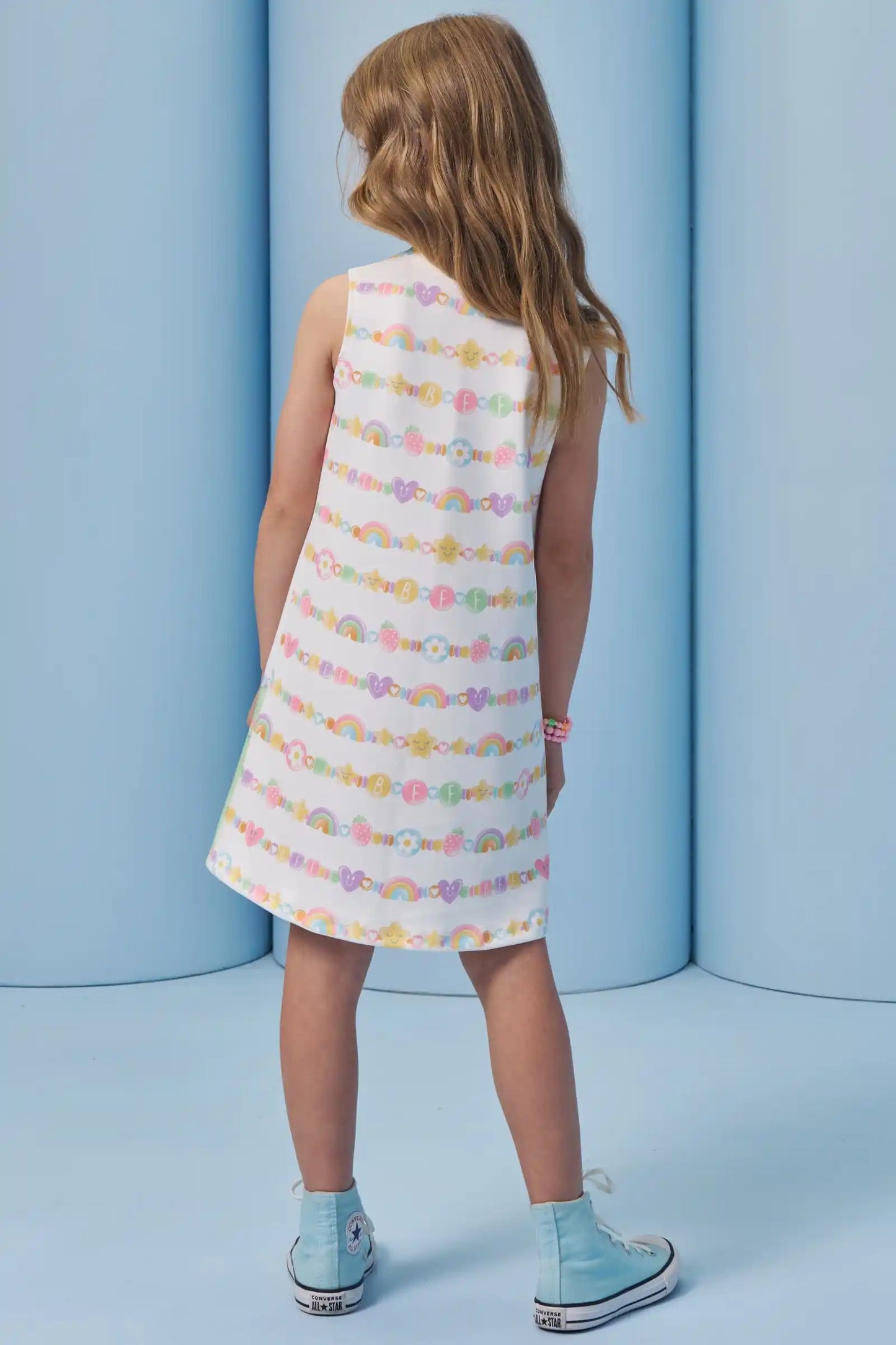 Vestido Infantil Ursinhas Friends Off White - Infanti