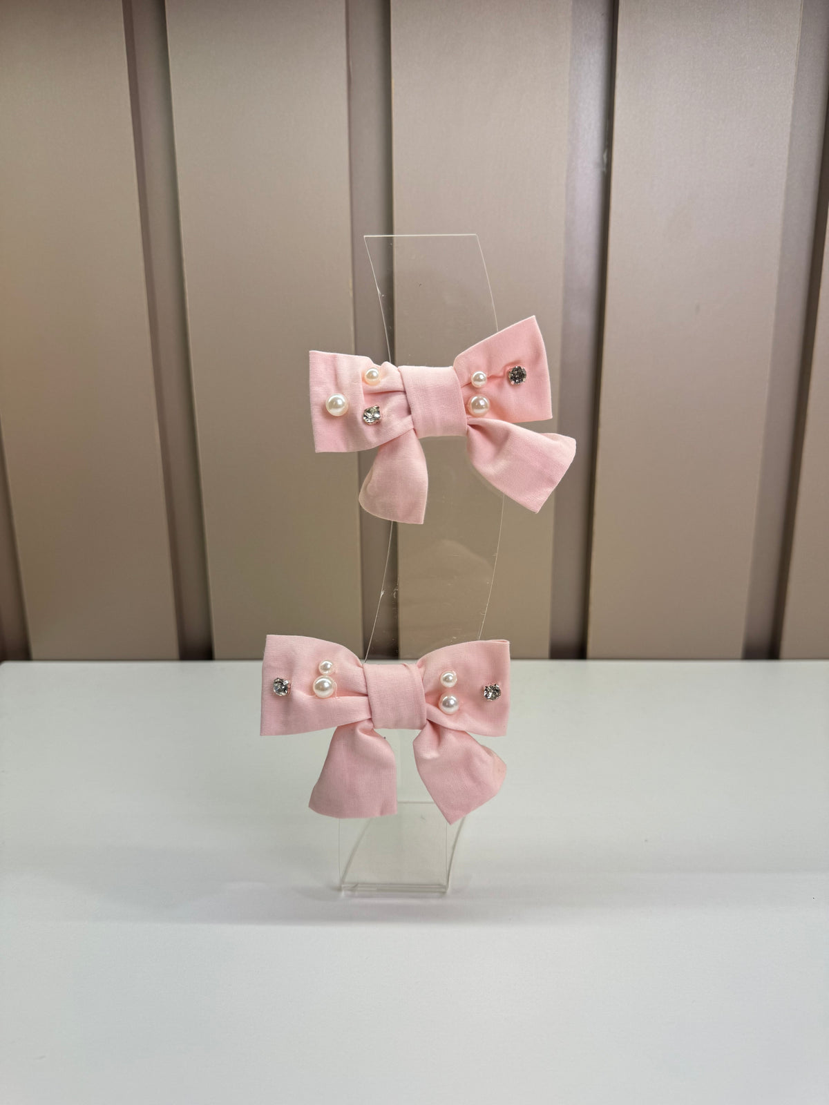 Presilha Infantil Laços Bordados Com Cristais - Pituchinhus