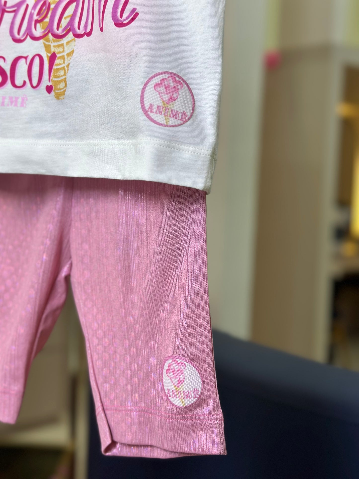 Conjunto Infantil Blusa e Bermuda Summer Collection Rosa - Animê