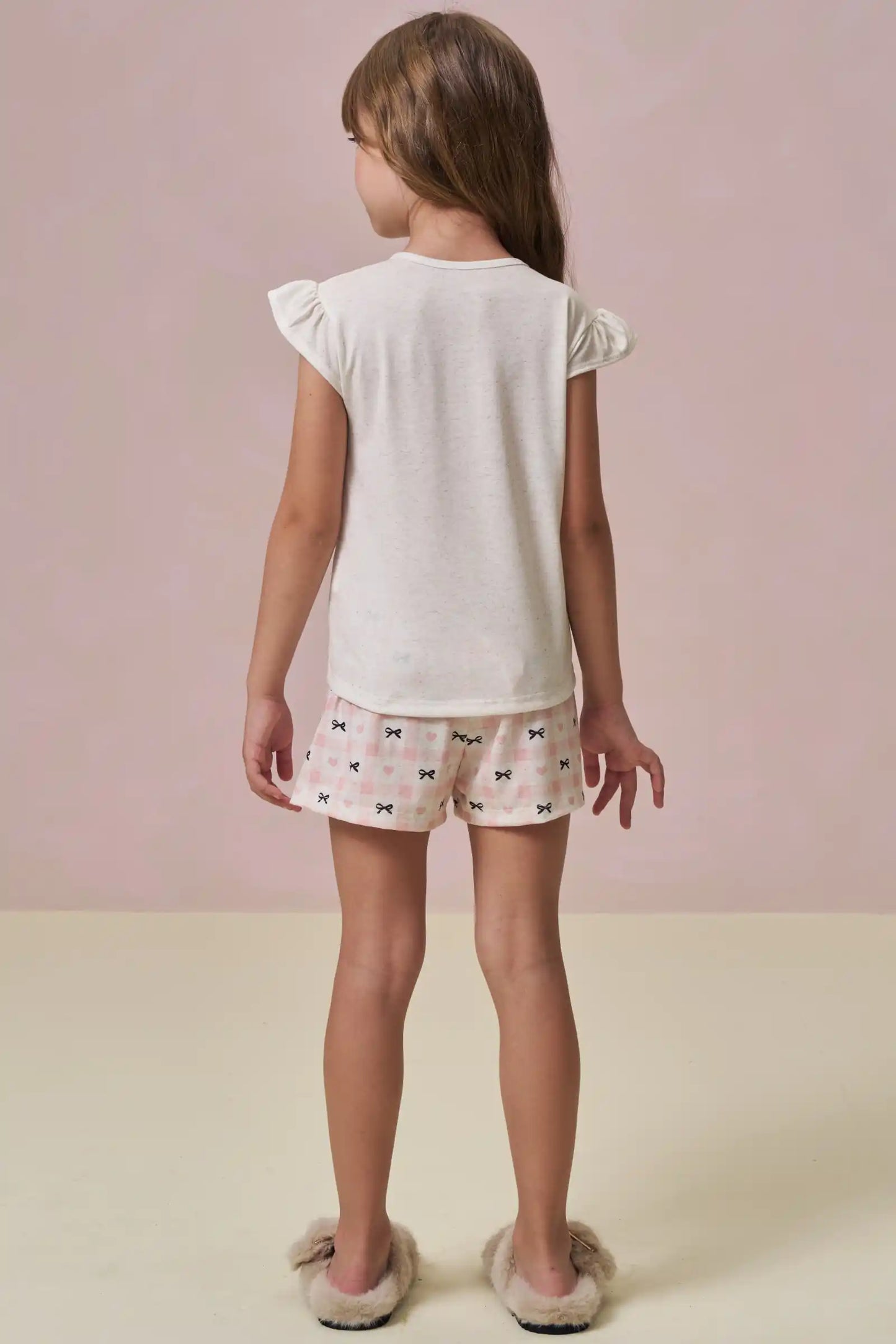 Pijama Infantil Blusa York Dream e Shorts Lacinhos - Infanti