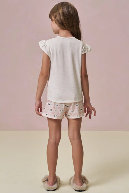 Pijama Infantil Blusa York Dream e Shorts Lacinhos - Infanti