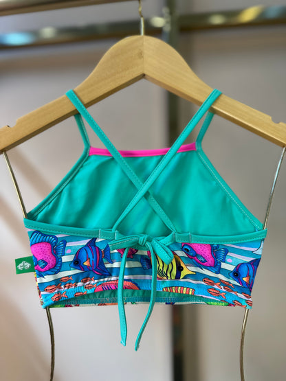 Biquíni Infantil Cropped Laila Aquarela - Siri Kids