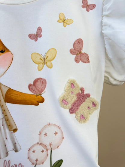 Conjunto Infantil Blusa MC e Short Rosa Aloha - Infanti
