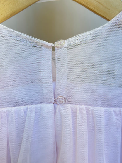 Vestido Infantil Trapézio Tule com Laço - Petit Cherie