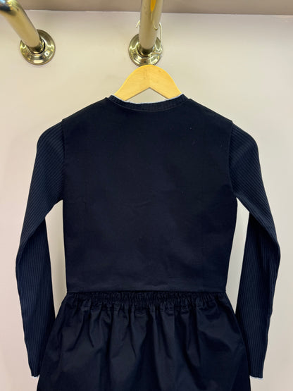 Conjunto Teen Blusa Canelada com Colete de Sarja Preto e Saia-Shorts Teen Sarja Strass Preto - Two In