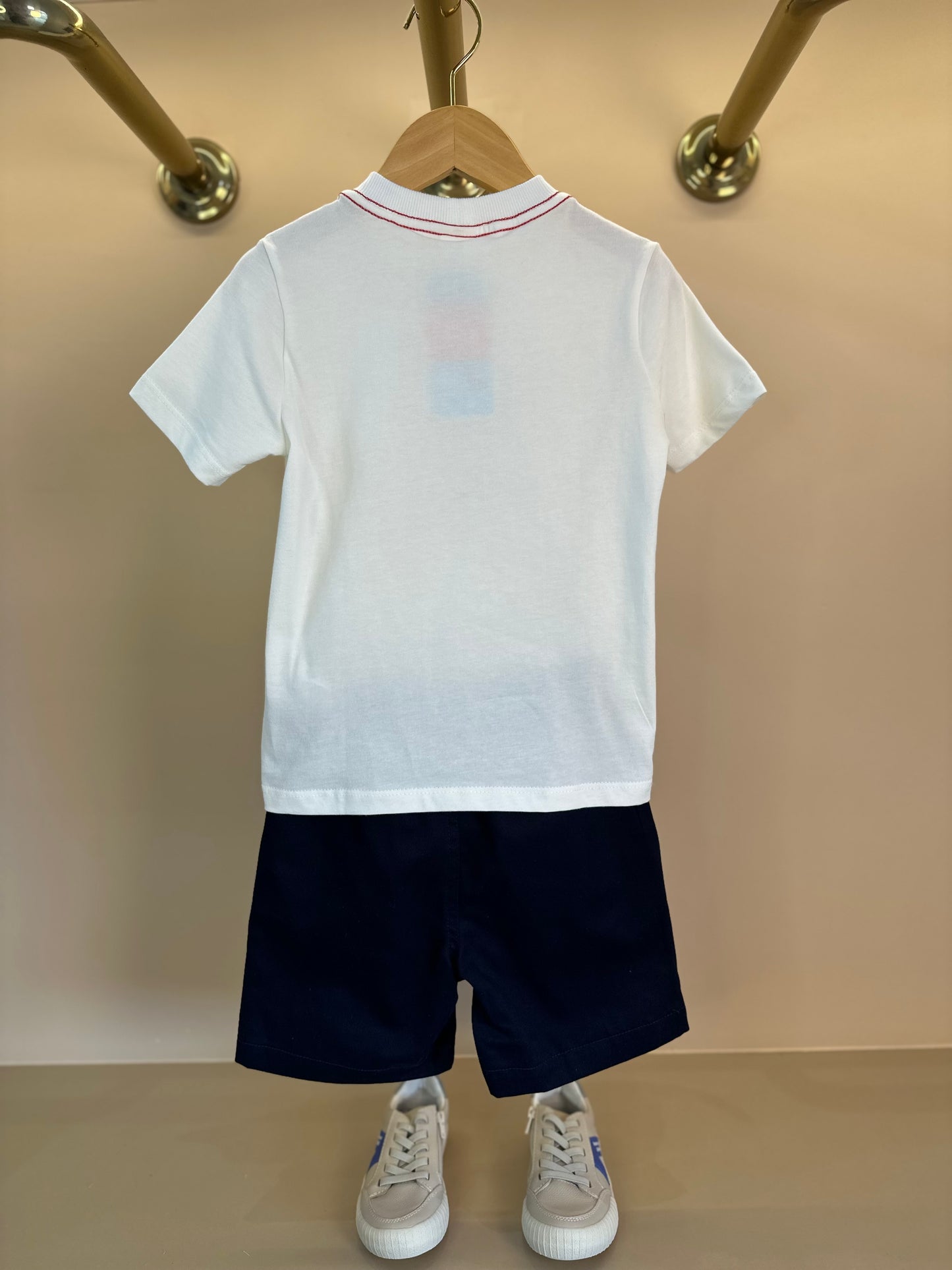 Conjunto Infantil Camiseta Algodão Big Wave e Bermuda Marinho - Beabá