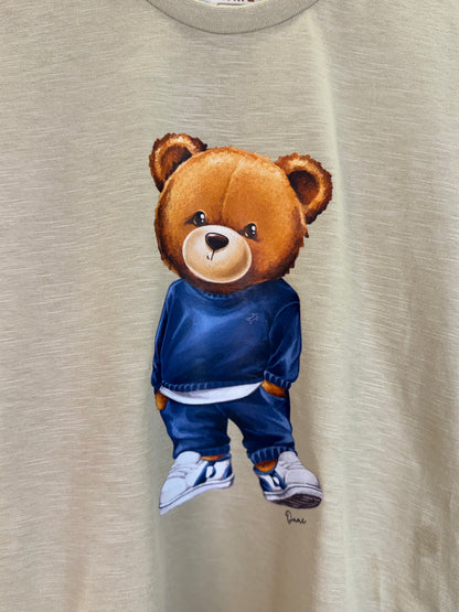 Camiseta Infantil Teddy Hoodie Bege - Dame