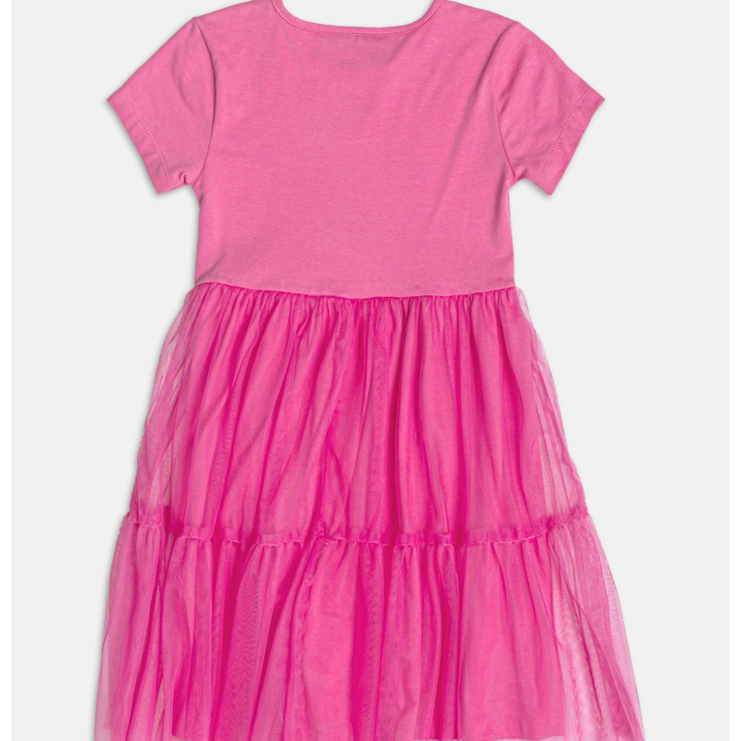 Vestido Infantil Hello Kitty Tule Rosa Cherry - Momi