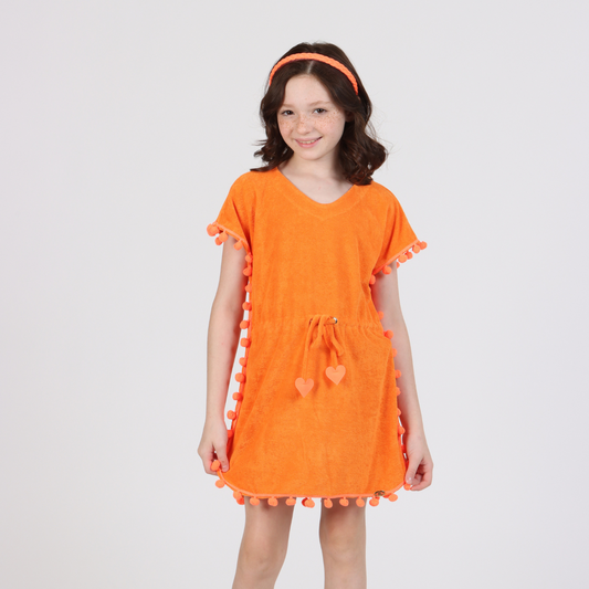 Roupão Infantil Linda Laranja - Siri Kids PRÉ-VENDA
