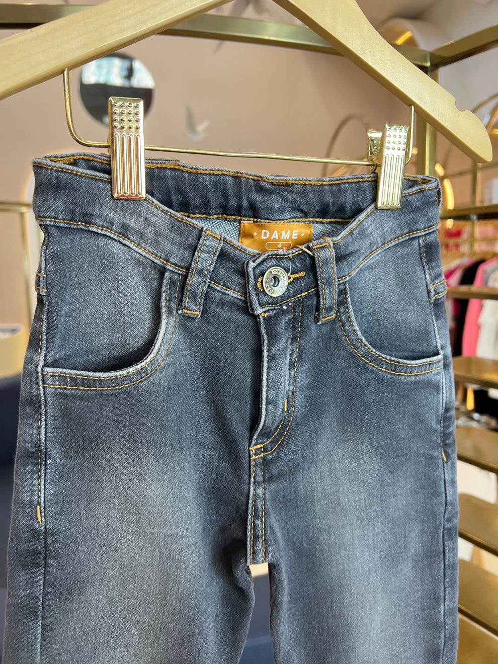 Conjunto Infantil Camisa Algodão Luhi Delavê e Calça Skinny Jeans Black - Dame
