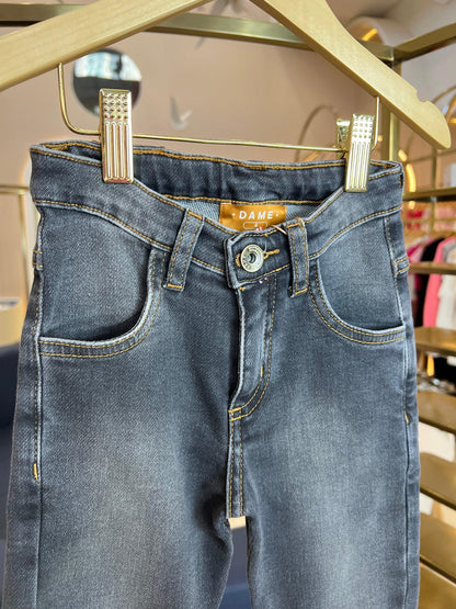 Conjunto Infantil Camisa Algodão Luhi Delavê e Calça Skinny Jeans Black - Dame