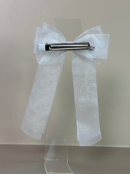 Laço Infantil Special Alongado All Organza Branco - Gracia