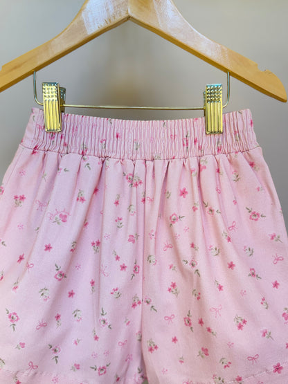 Saia-shorts Infantil Pregas Mini Flores - Pituchinhus