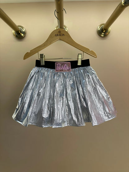 Saia Infantil Prata Patche Barbie - Pituchinhus
