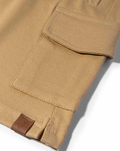 Bermuda Infantil Ponto Roma Bolsos Cargo Bege - Dame
