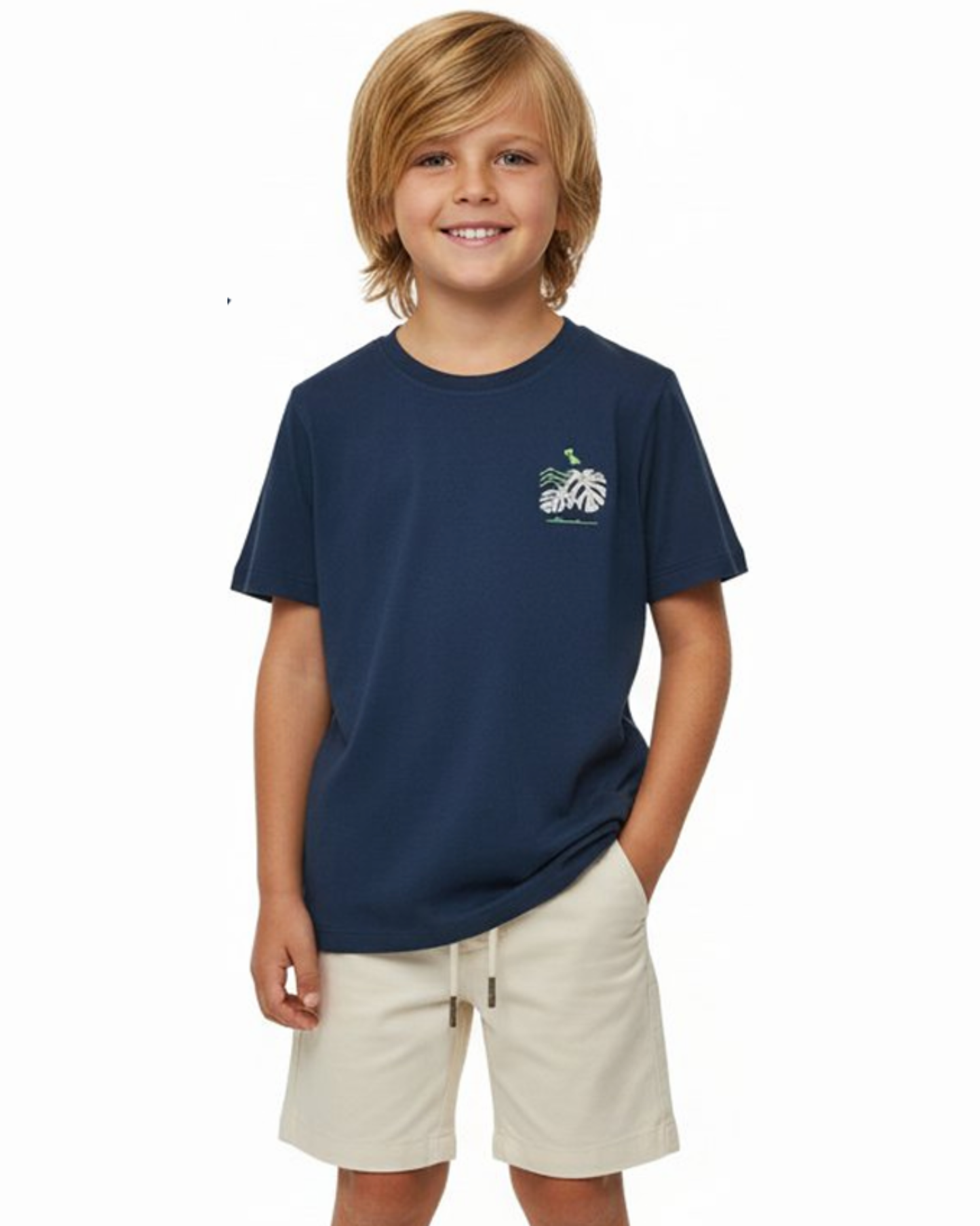 Camiseta Infantil Algodão Folhas - Dudes