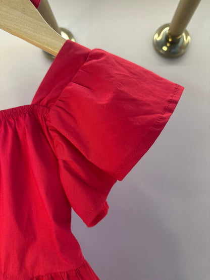 Vestido Infantil Amarração Laço Bordado Paetê - Momi