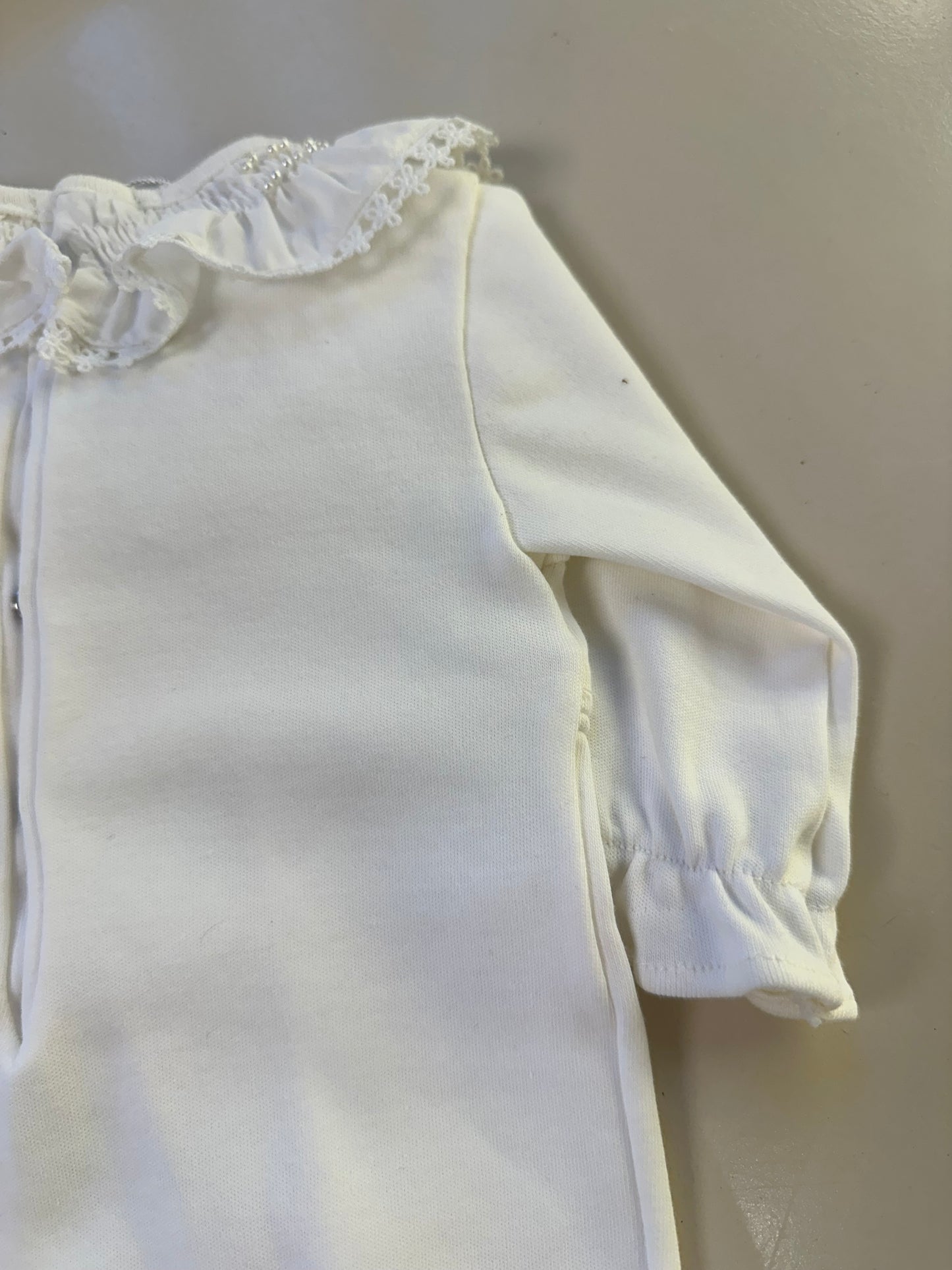 Saída de Maternidade Algodão Bebê Gola Renda Luxo - Roana