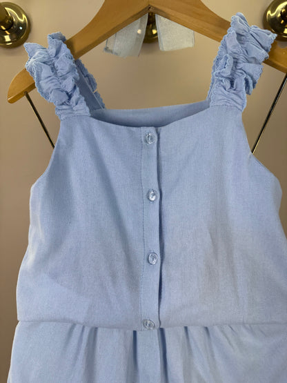 Conjunto Infantil Blusa Linho Bordada Flores e Shorts Bordado Flores - Petit Cherie