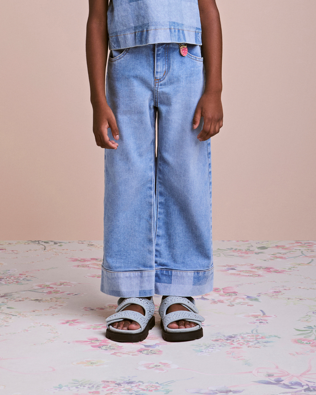 Calça Jeans Infantil Mini-Joia Morango - Animê