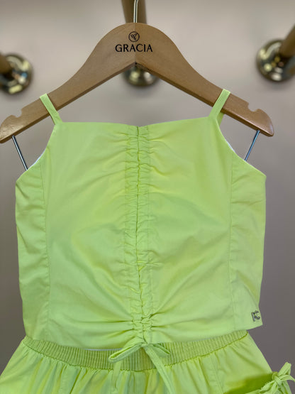 Conjunto Infantil  Algodão Blusa Drap e Shorts Bolsos Lima - Petit Cherie