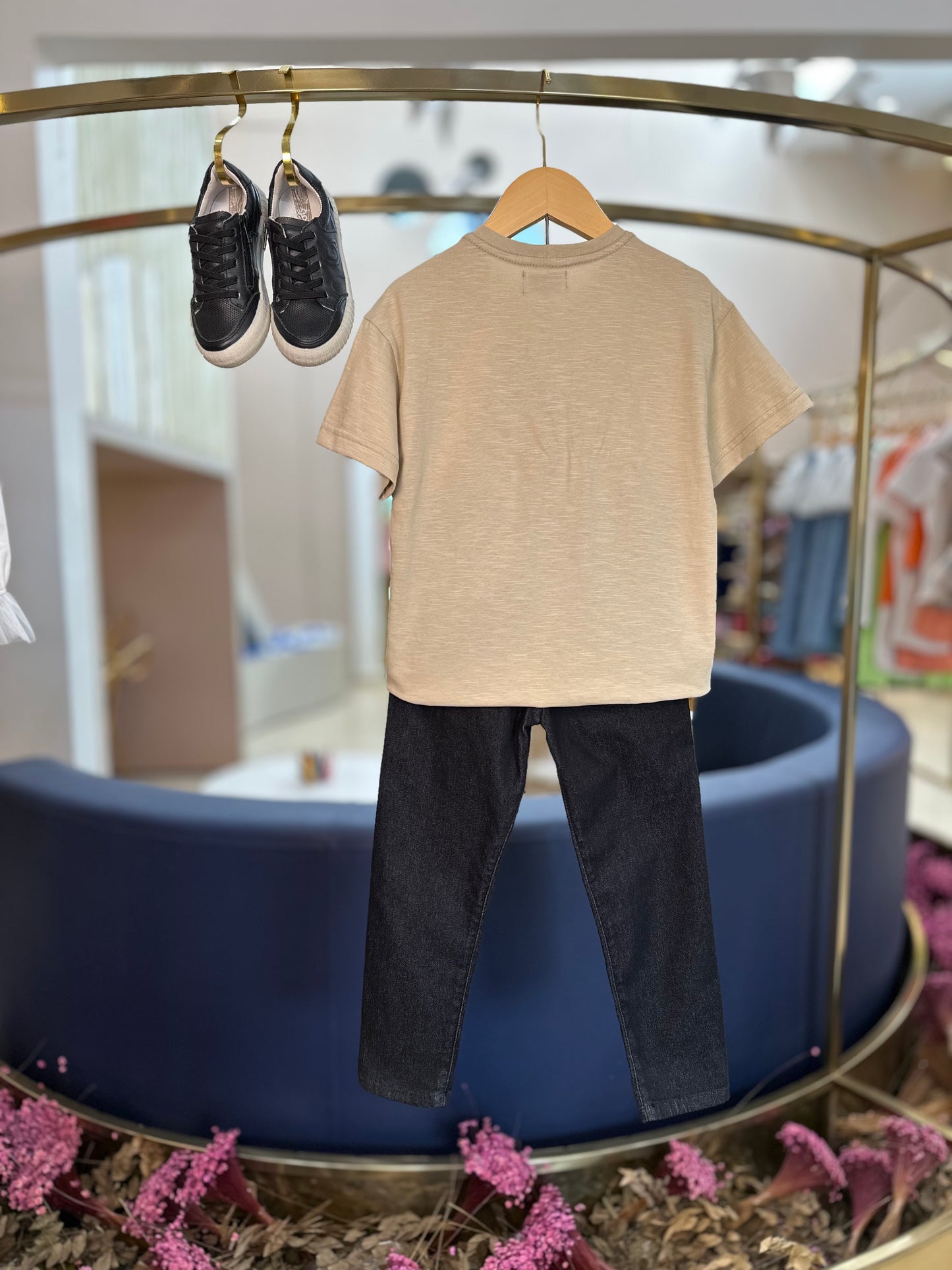 Calça Infantil Social Sarja Flex Preta - Dame