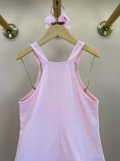 Salopete Infantil Rosa Ursinhos Com Blusa Golinha MC Off White - Gabriela Aquarela