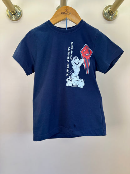 Camiseta Infantil Johnny Jumpers Azul Marinho - Little Johnny