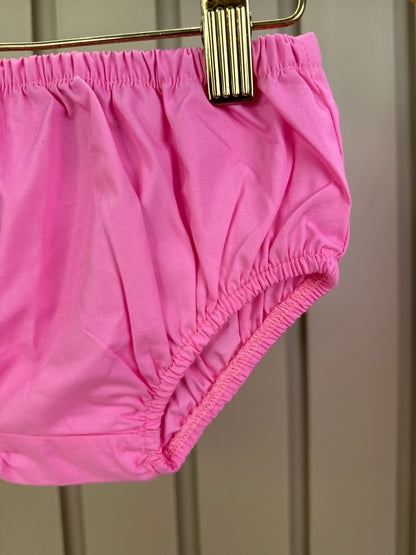 Vestido Bebê Algodão Com Calcinha E Gola Pregas Tricoline Pink - Um Mais Um