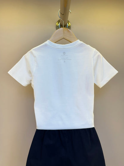 Conjunto Infantil Camiseta Algodão Little Racer e Bermuda Sarja Marinho - Um Mais Um