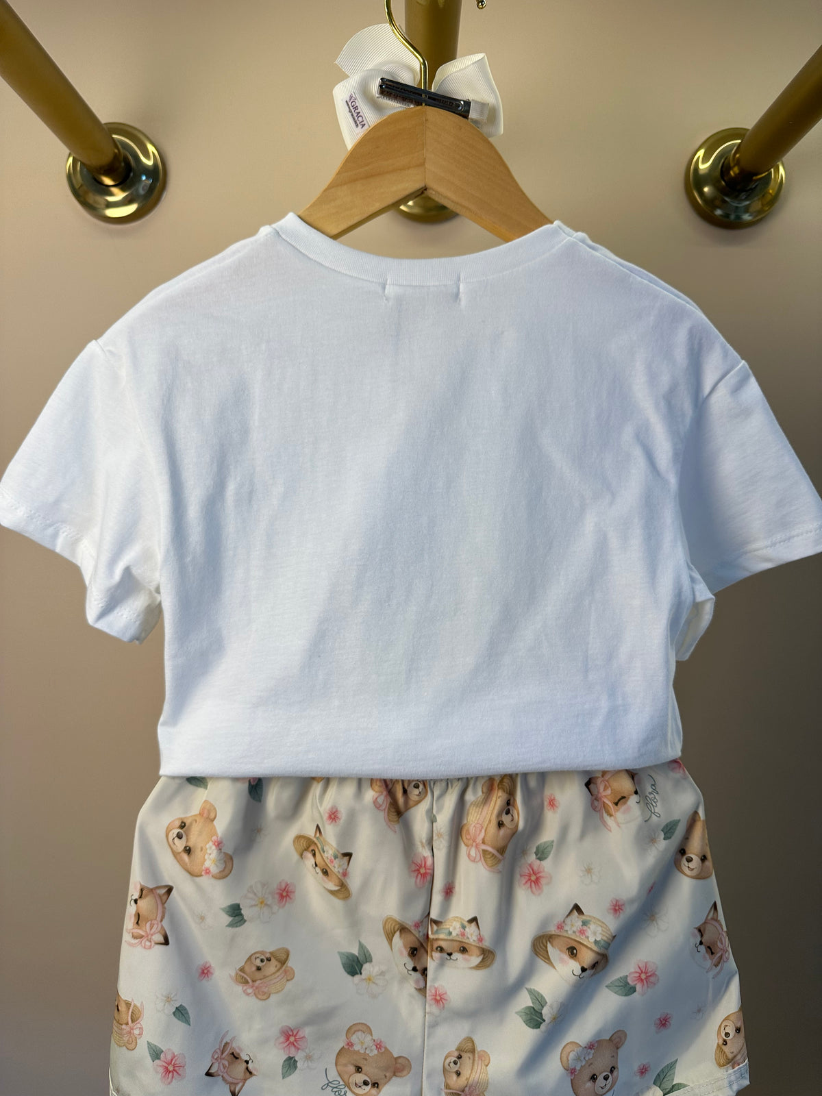 Conjunto Infantil Blusa e Shorts Estampa Ursinhas - Infanti