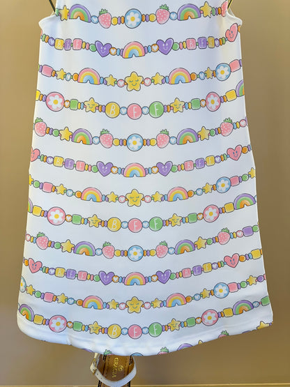 Vestido Infantil Ursinhas Friends Off White - Infanti