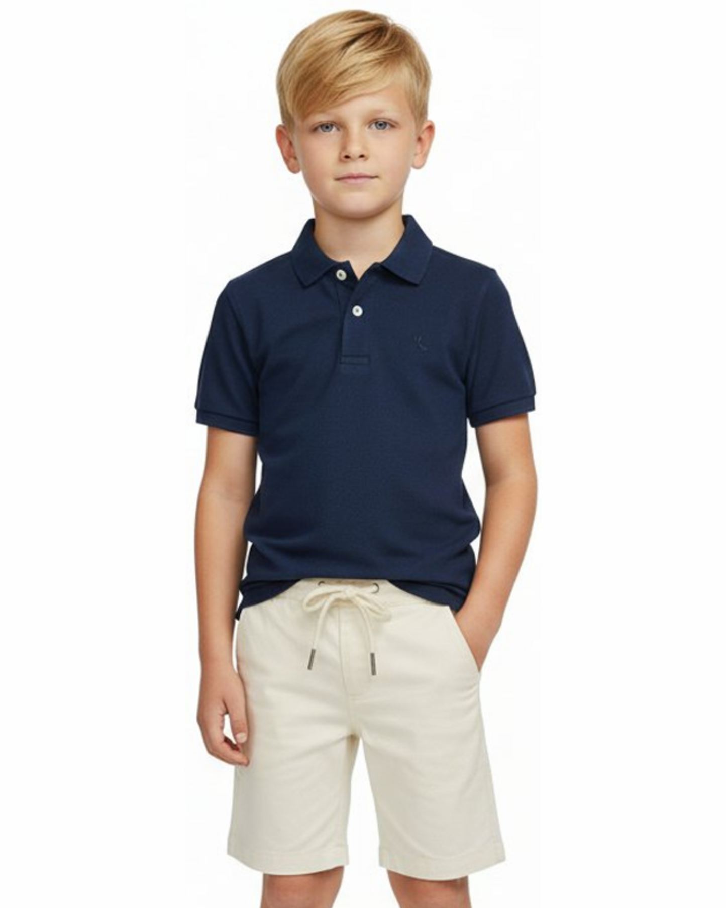 Polo Infantil Piquet Marinho - Dudes