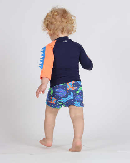 Conjunto Bebê Blusa de Proteção e Sunga Lucas Croc - Siri Kids