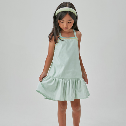 Vestido Infantil Algodão Jumper Verde Claro - Beabá PRÉ-VENDA