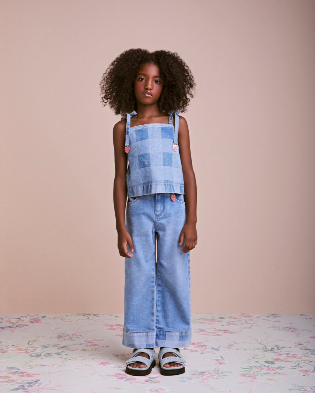 Calça Jeans Infantil Mini-Joia Morango - Animê