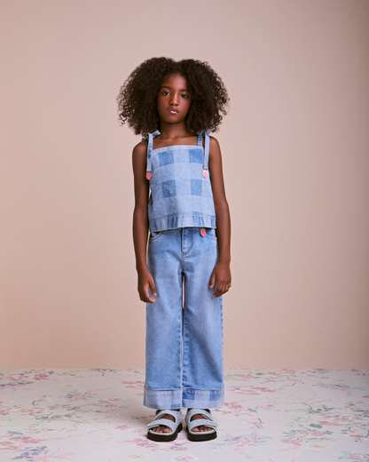 Calça Jeans Infantil Mini-Joia Morango - Animê