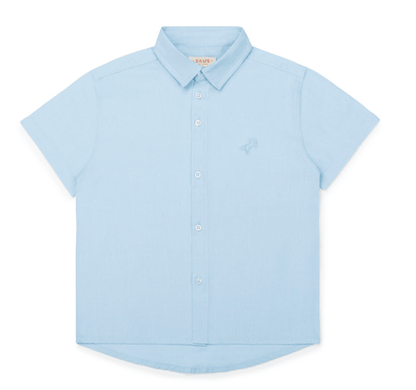 Camisa Infantil MC Oxfordine Azul - Dame