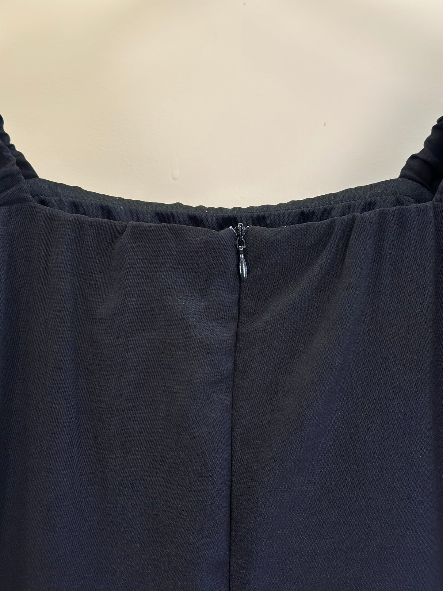 Vestido Teen Sarja Viscose Balonê Strass Preto - Two In