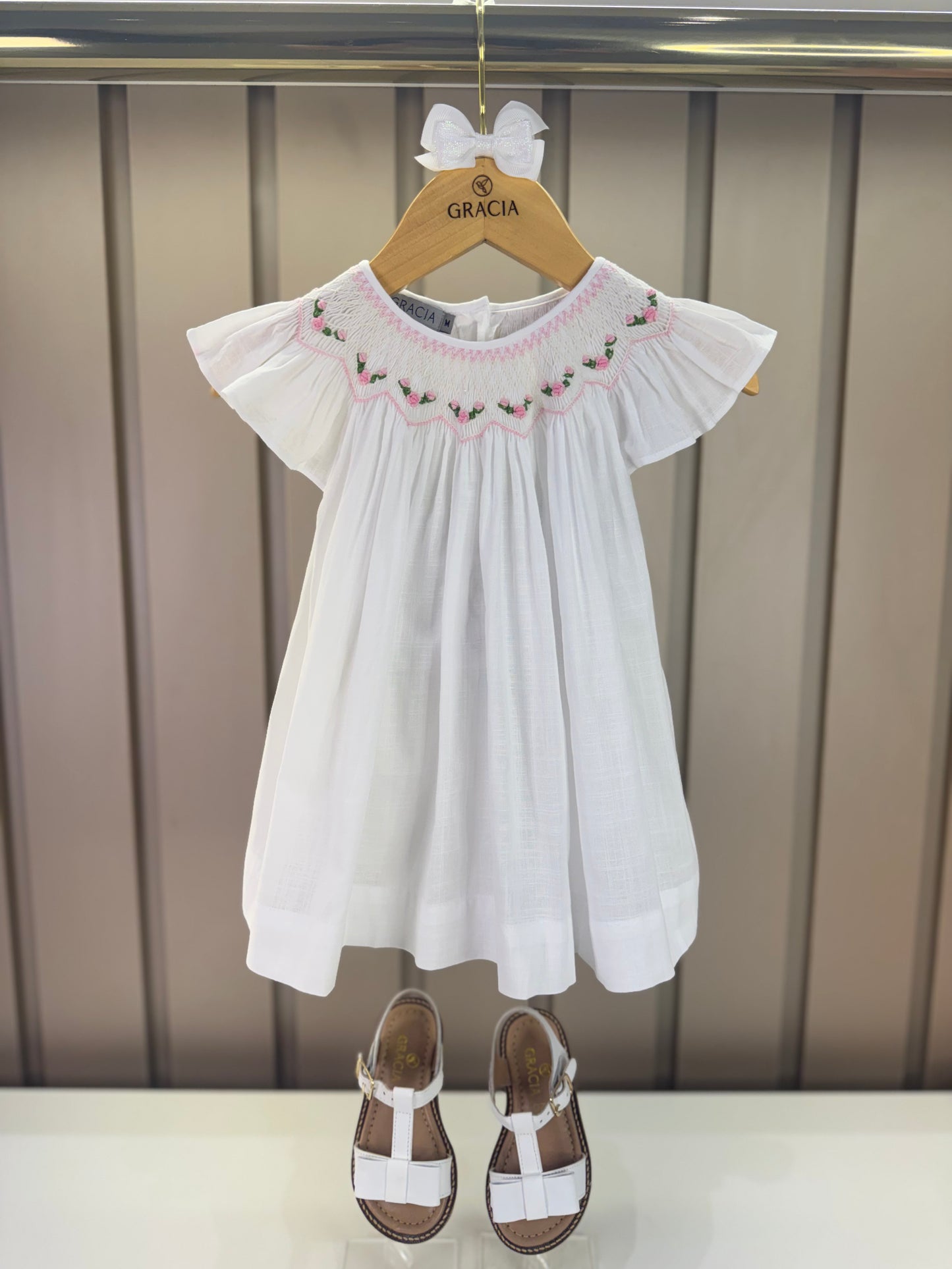 Batinha Bebê Algodão Bordado Serena Branca - Gracia