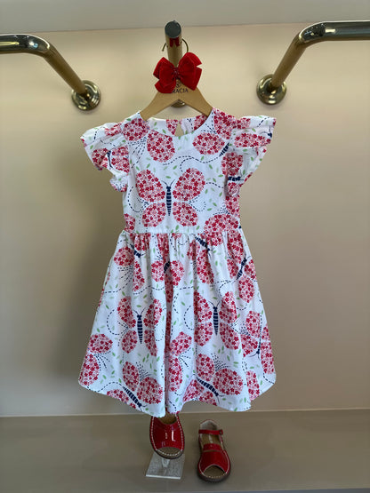 Vestido Infantil Algodão Rodado Estampado Detalhe nas Costas - Beabá