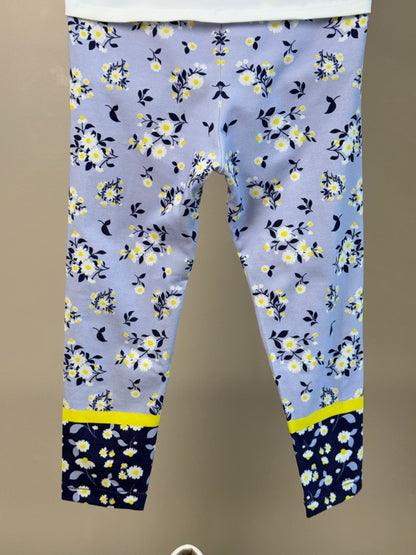 Conjunto Infantil Blusa Mangas Tule e Calça Legging Estampada - Petit Cherie