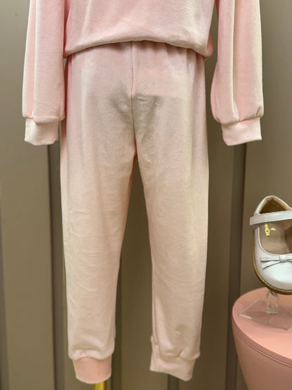 Conjunto Infantil Casaco e Calça Plush Casinha Floral - Mon Sucré