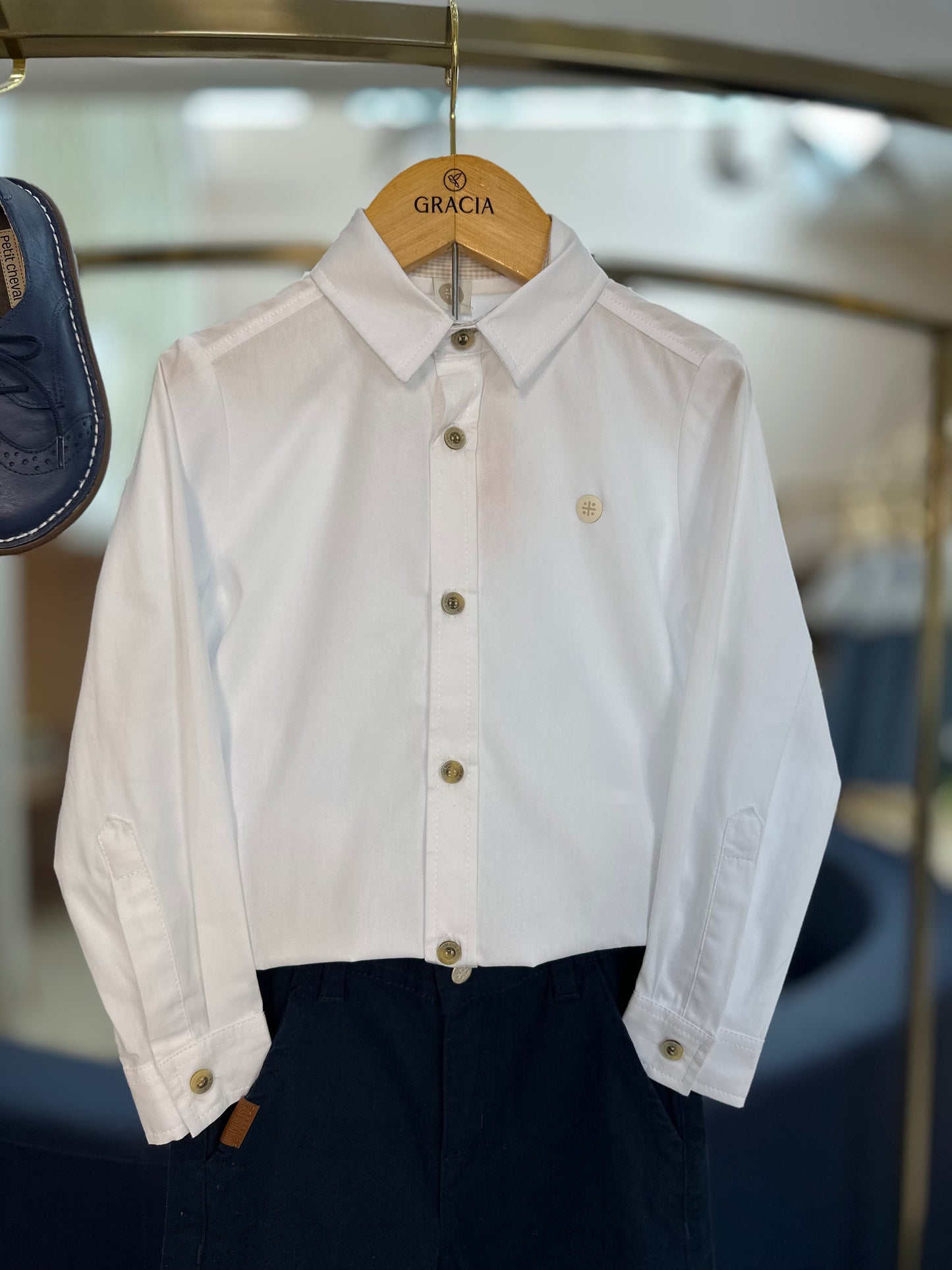 Camisa de tricoline 100% algodão - Um Mais Um