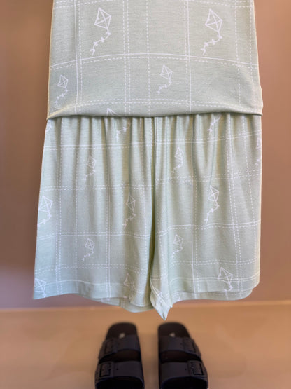Pijama Infantil Comfy Blusa MC e Shorts Green Forest - Conforteca