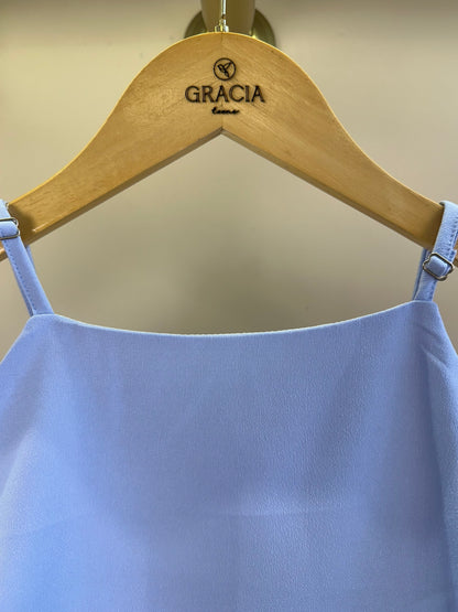 Conjunto Teen Blusa Cropped e Saia de Crepe - Vanilla Cream